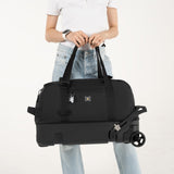 Sherpani Ciel, 22 Inch Rolling Duffel Bag With Wheels, Lightweight 2 Wheel Travel Luggage, 52L Duffle Suitcase for Women, Travel Gift (Black)