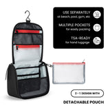 Sherpani Co - Pilot, Travel Toiletry Bag, Hanging Cosmetic Organizer, Water Resistant Makeup Bag, Shower Dopp Kit, Essentials Toiletries for Women, Travel Gift (Straw Signature)