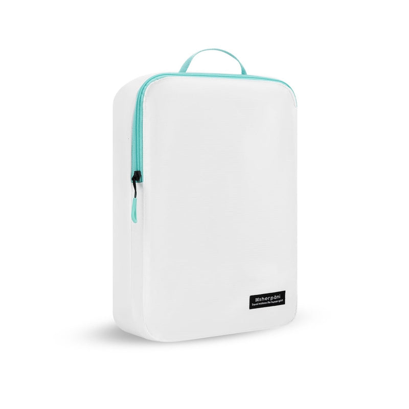Sherpani Compass Cubes, Travel Packing Organizers for Luggage/Backpack (Bright White, Medium)