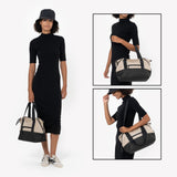 Sherpani Eclipse, Anti Theft Tote Bag, Travel Crossbody Bag, Lightweight Teacher Tote, 12L Shoulder Purse, Handbags for Women, Metal Hardware, Travel Gift (Straw Signature)