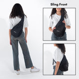 Sherpani Esprit, Anti Theft Sling Bag, Sling Backpack, 10L Travel Bag, Crossbody Backpack, Travel Gift for Women, Fits 10 Inch Tablet (Carbon)