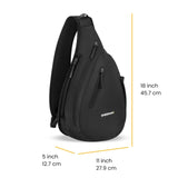 Sherpani Esprit, Anti Theft Sling Bag, Sling Backpack, 10L Travel Bag, Crossbody Backpack, Travel Gift for Women, Fits 10 Inch Tablet (Carbon)