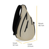 Sherpani Esprit, Anti Theft Sling Bag, Sling Backpack, 10L Travel Bag, Crossbody Backpack, Travel Gift for Women, Fits 10 Inch Tablet (Straw Signature)