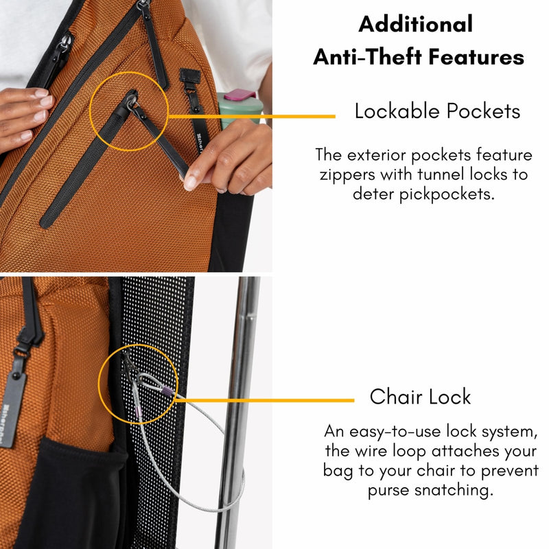 Sherpani Esprit, Anti Theft Sling Bag, Sling Backpack, 10L Travel Bag, Crossbody Backpack, Travel Gift for Women, Fits 10 Inch Tablet (Straw Signature)