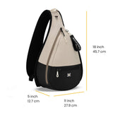 Sherpani Esprit, Sling Backpack, 10L Travel Bag, Women Shoulder Sling Purse, Crossbody Backpack, Travel Gifts, RFID Protection, Fits 10 Inch Tablet (Con Leche)