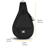 Sherpani Esprit, Sling Backpack, 10L Travel Bag, Women Shoulder Sling Purse, Crossbody Backpack, Travel Gifts, RFID Protection, Fits 10 Inch Tablet (Raven Classic)