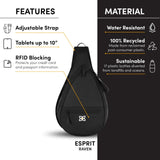 Sherpani Esprit, Sling Backpack, 10L Travel Bag, Women Shoulder Sling Purse, Crossbody Backpack, Travel Gifts, RFID Protection, Fits 10 Inch Tablet (Raven Classic)