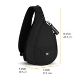 Sherpani Esprit, Sling Backpack, 10L Travel Bag, Women Shoulder Sling Purse, Crossbody Backpack, Travel Gifts, RFID Protection, Fits 10 Inch Tablet (Raven Heritage)