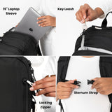 Sherpani Getaway, Casual Daypack Backpacks, Laptop Backpack, 22L Travel Backpack for Women, Travel Gift, Fits 15'' Laptop, RFID Protection (Con Leche)