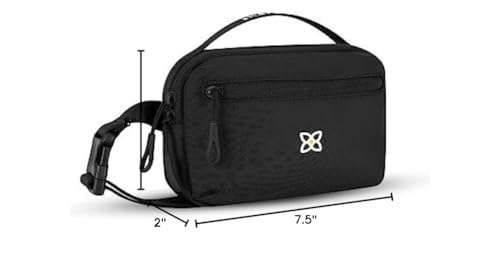Sherpani Hyk, Small Sling Bag, 1L Belt Bag, Lightweight Travel Fanny Pack, Sling Crossbody Purse with RFID Blocking for Women (Raven Classic)