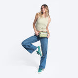 Sherpani Hyk, Small Sling Bag, 1L Belt Bag, Lightweight Travel Fanny Pack, Sling Crossbody Purse with RFID Blocking (Palm)