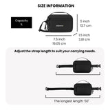 Sherpani Hyk, Small Sling Bag, 1L Belt Bag, Lightweight Travel Fanny Pack, Sling Crossbody Purse with RFID Blocking (Raven)