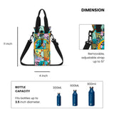 Sherpani Izzie, Water Bottle Holder with Adjustable Shoulder Strap, Hands - Free RFID Crossbody Water Bottle Carrier Bag w/Phone Pocket, Travel Gift, WaterBottle Tote for Women Walking, Hiking (Cloud9)