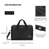 Sherpani Jaunt Garment Duffle Bag, Carry - On Garment Duffel, 34L Wrinkle - Free Travel Bag, Convertible Garment Duffle For Men Women, Unisex Travel Gift (Raven)