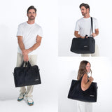 Sherpani Jaunt Garment Duffle Bag, Carry - On Garment Duffel, 34L Wrinkle - Free Travel Bag, Convertible Garment Duffle For Men Women, Unisex Travel Gift (Raven)