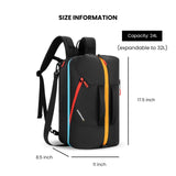 Sherpani Juno, 2 in 1 Travel Backpack, Expandable Carry - On, Duffel Bag, Fits 15 Inch Laptop for Travel, Sport, Hiking (Chromatic)