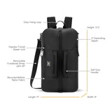 Sherpani Juno, Convertible Duffel Backpack, Expandable Carry - On, Shoulder Bag for Women, Fits 15 Inch Laptop for Travel, Sport, Hiking(Black)