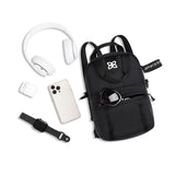 Sherpani Logan, Mini Backpack for Women, Travel Backpack Purse, Nylon Tote Bag for Women, RFID Protection (Raven)