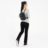Sherpani Logan, Mini Backpack for Women, Travel Backpack Purse, Nylon Tote Bag for Women, RFID Protection (Raven)