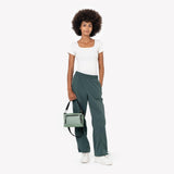 Sherpani Mei, Small Anti Theft Crossbody Purse, Lightweight Cross Body Bag, Handbags, Fashion Trio Bag for Women with Metal Hardware, Travel Gift for Women (Aloe Mist Signature)