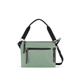Sherpani Mei, Small Anti Theft Crossbody Purse, Lightweight Cross Body Bag, Handbags, Fashion Trio Bag for Women with Metal Hardware, Travel Gift for Women (Aloe Mist Signature)