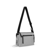 Sherpani Mei, Small Anti Theft Crossbody Purse, Lightweight Cross Body Bag, Handbags, Fashion Trio Bag for Women with Metal Hardware, Travel Gift for Women (Sterling)