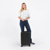Sherpani Meridian, 22 Inch Carry On Luggage Airline Approved, Rolling Hardside Suitcase 22x14x9, Hard Shell Luggage with Double Spinner Wheels, Expandable Suitcase for Men Women, Travel Gift (Black)