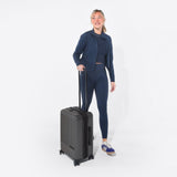 Sherpani Meridian, 22 Inch Carry On Luggage Airline Approved, Rolling Hardside Suitcase 22x14x9, Hard Shell Luggage with Double Spinner Wheels, Expandable Suitcase for Men Women, Travel Gift (Granite)