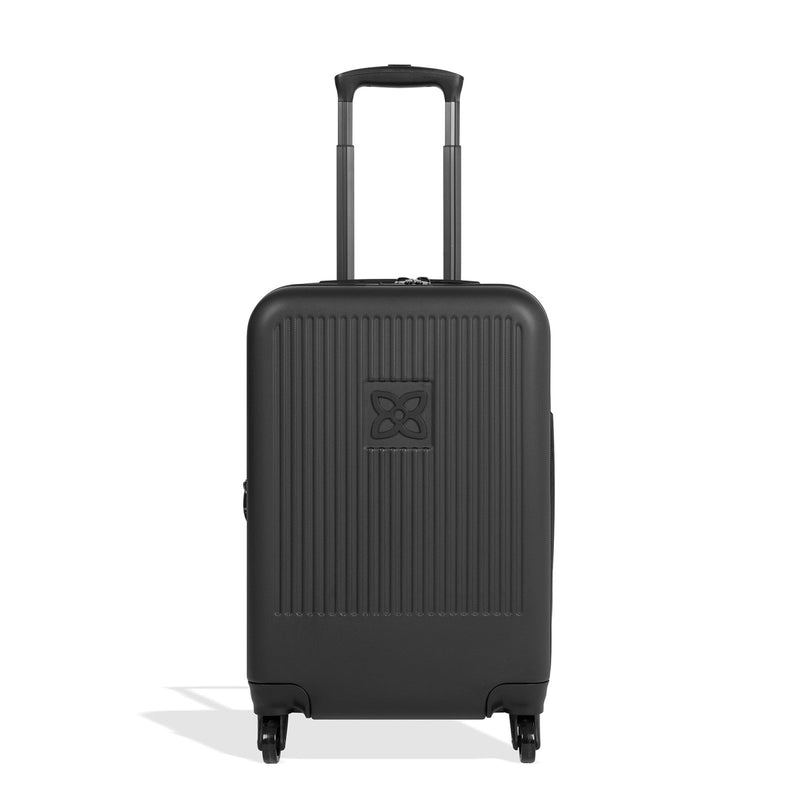 Sherpani Meridian, 22 Inch Carry On Luggage Airline Approved, Rolling Hardside Suitcase 22x14x9, Travel Luggage for Women, Expandable Suitcase, Travel Gift (Black)