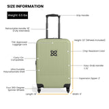 Sherpani Meridian, 22 Inch Carry On Luggage Airline Approved, Rolling Hardside Suitcase 22x14x9, Travel Luggage for Women, Expandable Suitcase, Travel Gift (Sage)