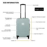 Sherpani Meridian, 22 Inch Carry On Luggage Airline Approved, Rolling Hardside Suitcase 22x14x9, Travel Luggage for Women, Expandable Suitcase, Travel Gift (St. Lucia)