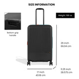 Sherpani Meridian, 26 Inch Hardshell Checked Luggage, Durable Hardside Luggage, Expandable Suitcase with Double Spinner Wheels, Travel Checked Luggage for Men Women (Chromatic)