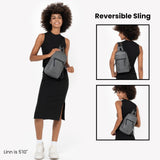 Sherpani Metro, Anti Theft Sling Bag, Sling Backpack, 5L Travel Bag, Shoulder Chest Purse, Crossbody Backpack for Women, Metal Hardware, Travel Gift (Granite Signature)
