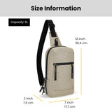 Sherpani Metro, Anti Theft Sling Bag, Sling Backpack, 5L Travel Bag, Shoulder Chest Purse, Crossbody Backpack for Women, Metal Hardware, Travel Gift (Straw Signature)