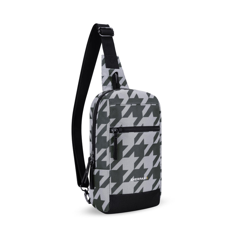 Sherpani Metro, Reversible Anti - Theft Sling Bag, 5L Travel Crossbody Backpack, Chest Purse for Travel, Hiking, or Everyday Pickpocket Protection (Houndstooth)