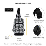Sherpani Metro, Reversible Anti - Theft Sling Bag, 5L Travel Crossbody Backpack, Chest Purse for Travel, Hiking, or Everyday Pickpocket Protection (Houndstooth)