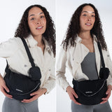 Sherpani Milli, Small Crossbody Purse, Shoulder Bag, Mini Messenger Bag, Crossbody Bags for Men Women, RFID Protection, Unisex Travel Gift, Removable Coin Purse (Raven)