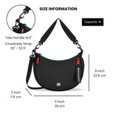 Sherpani Mina, Medium Nylon Crescent Bag, Lightweight Half Moon Crossbody Bags, Fashionable Shoulder Bag, Travel Handbag for Women, RFID Protection, Travel Gift (Chromatic Heritage)