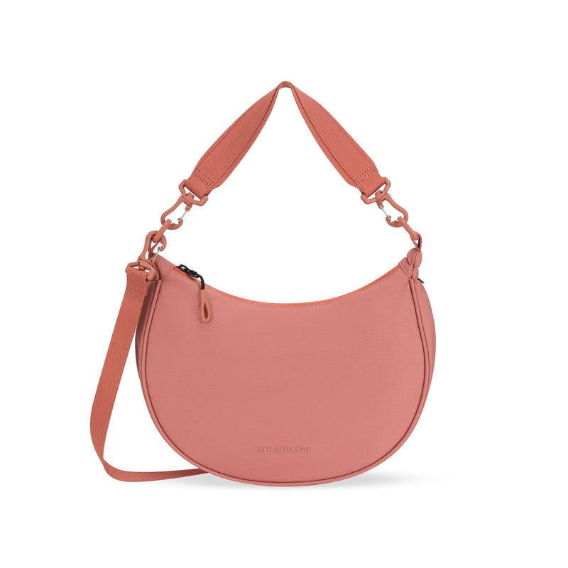 Sherpani Mina, Medium Nylon Crescent Bag, Lightweight Half Moon Crossbody Bags, Fashionable Shoulder Bag, Travel Handbag for Women, RFID Protection, Travel Gift (Desert)