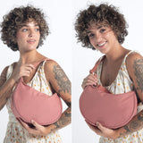 Sherpani Mina, Medium Nylon Crescent Bag, Lightweight Half Moon Crossbody Bags, Fashionable Shoulder Bag, Travel Handbag for Women, RFID Protection, Travel Gift (Desert)