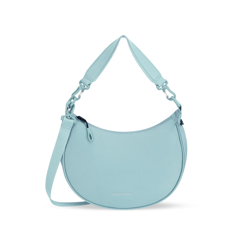 Sherpani Mina, Medium Nylon Crescent Bag, Lightweight Half Moon Crossbody Bags, Fashionable Shoulder Bag, Travel Handbag for Women, RFID Protection, Travel Gift (Surf)