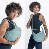 Sherpani Mina, Medium Nylon Crescent Bag, Lightweight Half Moon Crossbody Bags, Fashionable Shoulder Bag, Travel Handbag for Women, RFID Protection, Travel Gift (Surf)