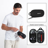 Sherpani Mini Co - Pilot, Travel Cable Bag, Cord Storage Organizer, Small Tech Pouch, Accessory Carrying Case, Travel Gift for Women (Carbon)