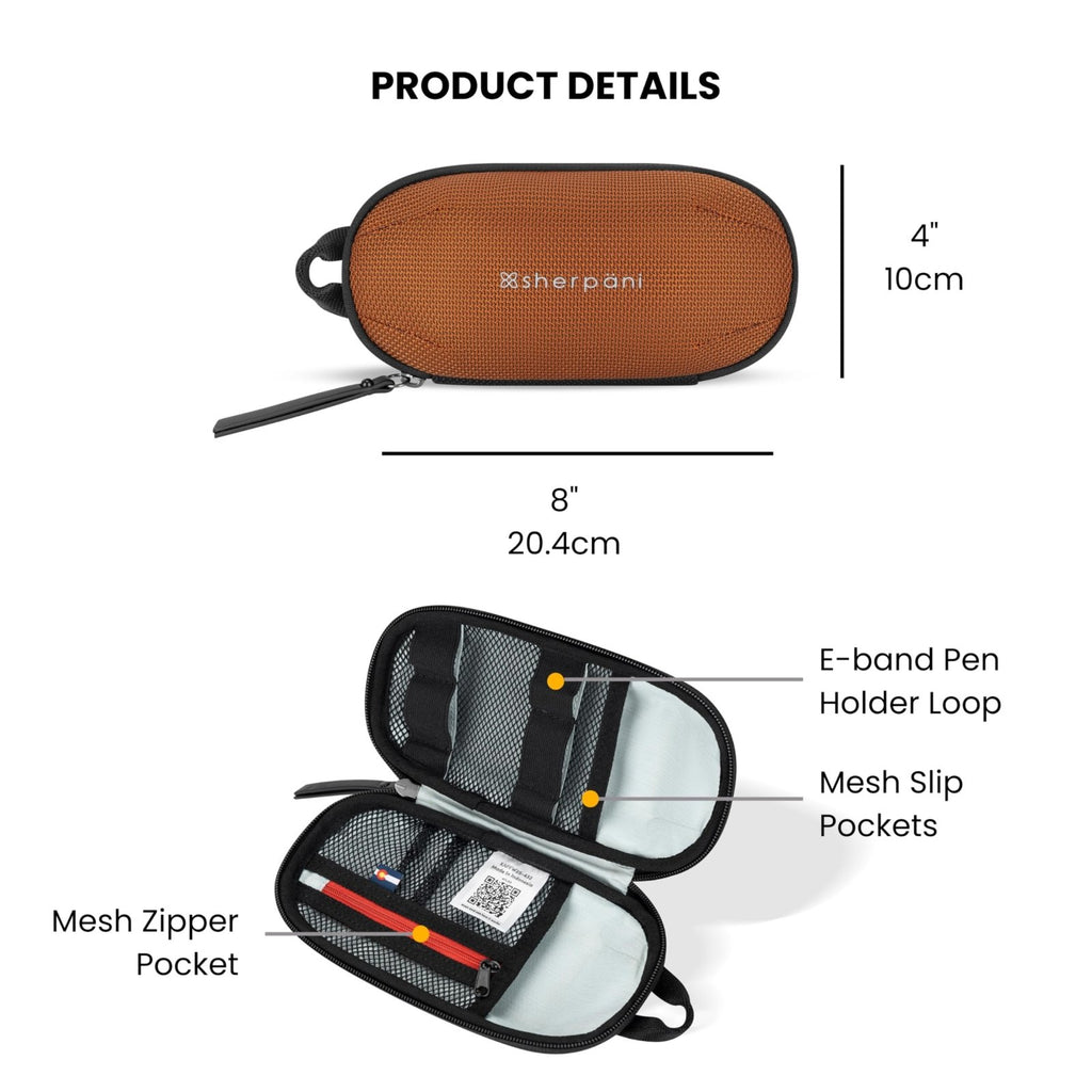 Sherpani Mini Co - Pilot, Travel Cable Bag, Cord Storage Organizer, Small Tech Pouch, Accessory Carrying Case, Travel Gift for Women (Morocco)