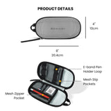 Sherpani Mini Co - Pilot, Travel Cable Bag, Cord Storage Organizer, Small Tech Pouch, Accessory Carrying Case, Travel Gift for Women (Sterling)