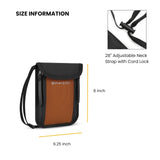 Sherpani Piper, Travel Neck Wallet, Passport Crossbody, Slim Passport Holder, Small Pouch for Women, Neck Pouch with Adjustable Strap, RFID Protection, Travel Gift (Morocco)