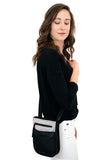 Sherpani Prima, Small Anti Theft Crossbody Bag, Travel Shoulder Bag, Cross Body Bag, Purses for Women (Sterling Lite)