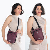 Sherpani Prima, Small Anti Theft Crossbody Bag, Travel Shoulder Bag, Cross Body Purses, Handbags, Travel Gift (Smoky Orchid)