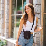 Sherpani Rogue, Mini Crossbody Bag, Lightweight Shoulder Bag, Cross Body Purse, Crossbody Bags for Women, Passport Holder, Travel Gift, RFID Protection (Raven Heritage)