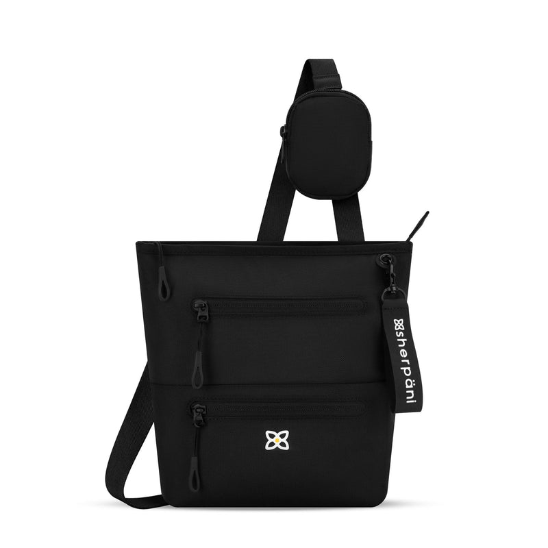 Sherpani Sadie, Nylon Crossbody Bag, Lightweight Shoulder Bag, Travel Cross Body, Crossbody Purse for Women, RFID Protection, Removable Coin Purse, Travel Gift (Raven Classic)